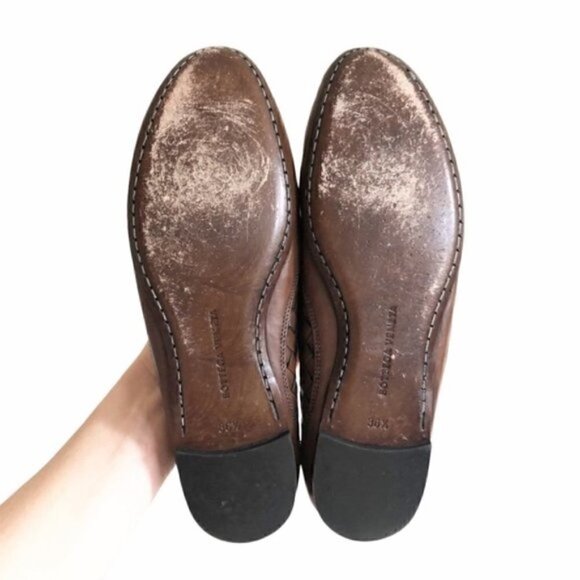 Bottega Veneta Loafers 6.5 Brown Woven Leather Minimal Classic - Picture 7 of 8